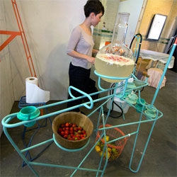 Aleksandra Mirecka’s LAVA lemonade. For 2012 Show RCA, Mirecka turned a corner of the new Battersea campus’ into a fun little café where you can sip on homemade lemonade from handmade glasses with adorable straws! 