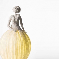 Sophie Mouton-Perren, a talented French artist, enjoys working with papier mache, her creations are graceful, beautiful and poetic. Sophie has worked with Frederic Guibrunet ,to create customized product line for lighting (LUMIGrane).