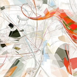 Artist Erik Natzke uses algorithms to generate his art with Flash.  The final composition is very impressive.