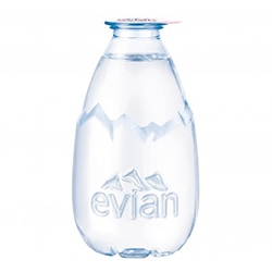 Goutte Evian at Colette ~ A simple droplet. Nice super minimal water packaging.