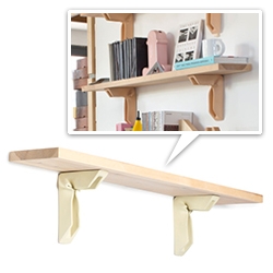 Apparatu Escaire - Shelf brackets made by bending a clay extrusion.