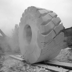 Torino, Italy-based artist Fabio Viale makes sculptures out of 100% white marble. His collection includes a video showing his fully-functional marble motor boat in action.