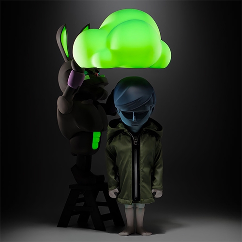 False Friends - You Used To Be My Light. Stunning new variant by COARSE. Available Tuesday, March 1. "18’’ glow-in-the-dark, gravity-defying sculpture about the impossibility of letting go of someone even when the forecast shows a lifetime of misery ahead."