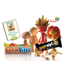 Next week, FarmVille players will have the ability to grow peanuts, thanks to ad agency Saatchi & Saatchi and an Israeli candy brand.  First time a crop is linked to a brand.  Elite Taami Nutz is a peanut-filled Israeli chocolate bar.