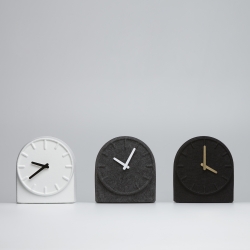 As an accompaniment to his first design for LEFF amsterdam (the felt wall clock), Sebastian Herkner designed the felt two. A small table clock made out of 60% recycled PET felt.