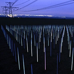 FIELD Flourescent Bulbs Powered By Richard Box.
A Field of Light Sabers, Powered By Ambient Electricity.
