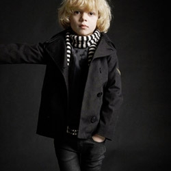 Finger in the nose, stylish French clothing label for kids.