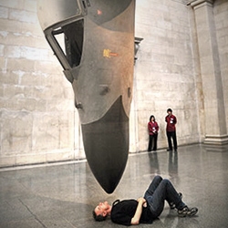 Fiona Banner places recently decommissioned fighter planes in the incongruous setting of Tate's Duveen Galleries.