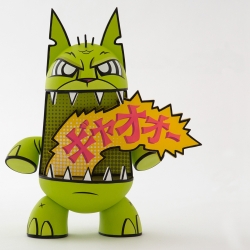 Artist and toy designer Joe Ledbetter is releasing his latest independent designer toy: Fire-Catzilla.