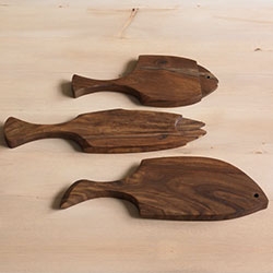 Dwell Studio's wooden fish serving boards