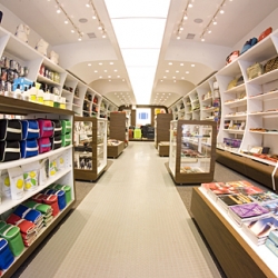 Take a look inside modern travel gear and accessory store Flight 001's Brooklyn location.
