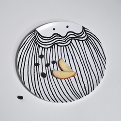 Food in my Beard plate series by designer Phil Jones.