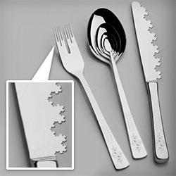 Playful concept rendering of Fractal Cutlery! "The Infinity Set"