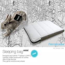 Furryrobo is a lifestyle IT accessories maker is making a preview of their new sleepingbag mini,a  laptop sleeve for the ultra portable laptops to snooze in.Running Their ad campaigns on a online shopping guide. 