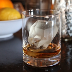 Gamago's new Ice Skull mold makes a large, faceted skull ice cube to keep your whiskey bone-cold. 