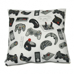 Gamer Pillow designed by Tofu ~ Upper Playground has this perfect pillow for gamer interiors...