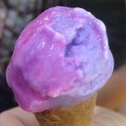 Manuel Linares, Spanish physicist and ice cream lover, has developed a new type of ice cream that changes color when you lick it.