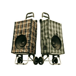 "MSKYO is a reminisence to the good old ghetto blaster, in the good old granny trolley. A new innovative roll around sound system" - holds your groceries too? By Classen & Partner