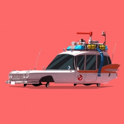 Great series of illustrations from Tel Aviv based artist, Ido Yehimovitz, which captures some of the most iconic movie and television vehicles.