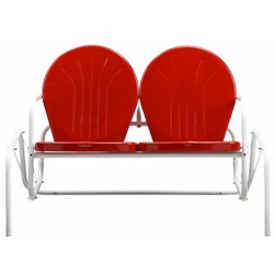 Tempted by this bright little "Motel Double Glider" over at Crate and Barrel Outlet