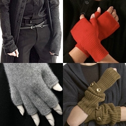 So many fingerless gloves, so little time. These are just some of the ones I found today! Personally I like the black ones by Generra (check out the post on notcot.com to see 'em!)