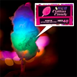 Glow cotton candy (it's on a glow stick!) 