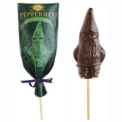 Vosges Peppermint Chocolate Gnome Lollipop! A fun holiday twist on their classic Dark Choc Candy Cane Bars (my favorite!)
