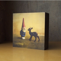 Utterly fantastic piece by Elizabeth Soule, Gnome with a deer. 