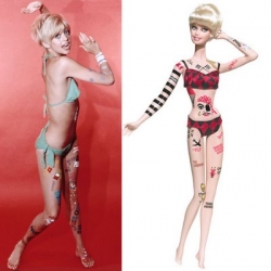 Mattel is releasing a fab Goldie Hawn Laugh-In Barbie Doll! An exact replica of the sexy sprite as she appeared on Rowan and Martin's Variety Show- down to the faux tatts! Available for pre-order now.