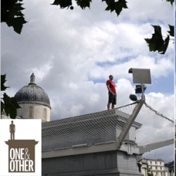 More than 17,000 would-be plinthers are lining up for an hour long stint up on the empty fourth plinth of Trafalgar Square in London. A bizarre installation? from Antony Gormley.