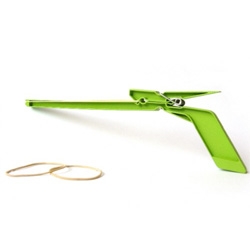 Shira Nahon designed this range of classic toy weapons including this rubber band gun aptly called “Piu Piu”.