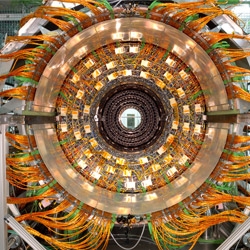 HAL?  No, its the Large Hadron Collider (LHC), a 27 kilometer (17 mile) long particle accelerator straddling the border of Switzerland and France.