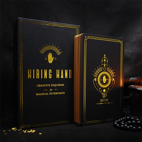 Hiring Hand - Creative Inquiry Interview cards. This deck was created to breathe new life into the hiring process.  