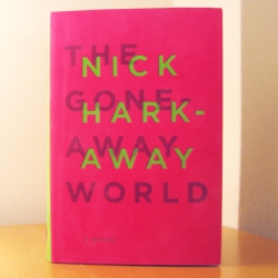 The dust jacket for Nick Harkaway's debut novel, "The Gone-Away World" is made with hot pink fuzzy felt!