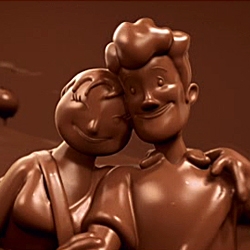 pure happiness... pure delicious chocolate... pure hershey's... beautiful aardman's animation for hershey's ad...