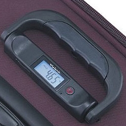 This handle is a Swedish invention named Digigrip , a handle that weighs the luggage for you itself , all you need do is press a button and lift the bag!