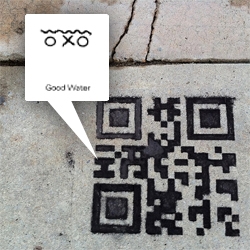 Hobo Signs go QR Code Stencils! QR_STENCILER and QR_HOBO_CODES from Golan Levin and  Asa Foster III ~ everything you need to start spreading your own (try it with spray chalk!) ~ from free wifi to bad coffee, they have you covered.