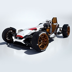Honda 2&4 Concept - a four wheeled, lightweight, open-air kart with a superbike motor under the hood. Full reveal will be at Frankfurt Auto Show.