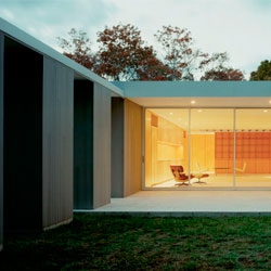 Shigeru Ban and Dean Maltz has drawn and furnished a house for Houses of Sagaponac. The house is based on a unbuilt Ludwig Mies Van der Rohe brick country house.