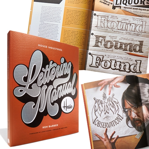 The House Industries Lettering Manual just launched - "House’s Chief Lettering Officer, Ken Barber, reveals the secrets for creating virtually any letter style in nearly every design scenario imaginable."