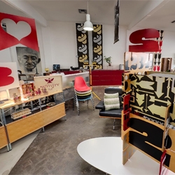In celebration of their new Eames Century Modern font sets, House Industries recently held an exhibition at the Eames Office in Santa Monica, CA.