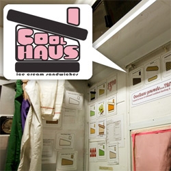 Cool Haus Ice Cream Truck ~ who knew ice cream sandwiches could be architectural! With architect puns, edible paper wrapper, bacon ice cream and more...