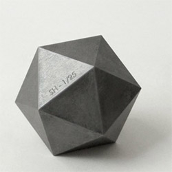 STILL HOUSE Steel Icosahedron Paperweight