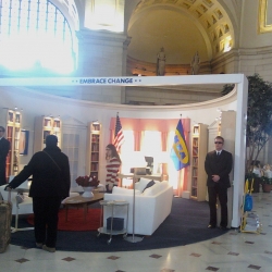 Ikea: Embrace Change 09 An Ikea version of the Oval Office built in Union Station subway station in Washington DC.