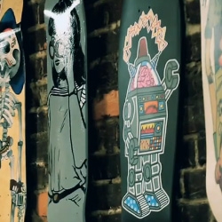 Thought & Theory interviews Chad Landenberger about skate deck art show I'm Board 4