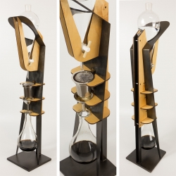Coffee Extract Tower by Kitbashive - expands cold coffee brewing into a sculptural performance.