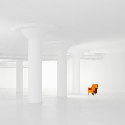 Stylist Pontus Djanieff creates a set with "Space Odyssey meets interior design"-feeling.
