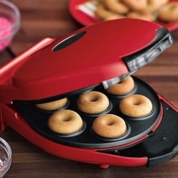 Adorable red mini donut maker from Williams-Sonoma. (Yikes, looks like its sold out now!)