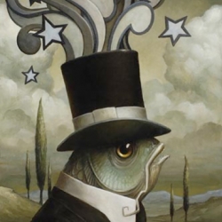 Fantastic worlds, robots and strangers. Brian Despain's beautiful painting. 