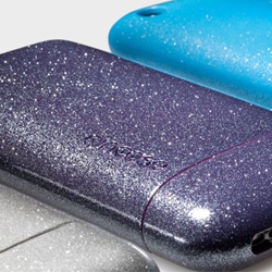 The latest for iphones from Incase ~ crystal flakes and high gloss... over black, aubergine, blue, and silver